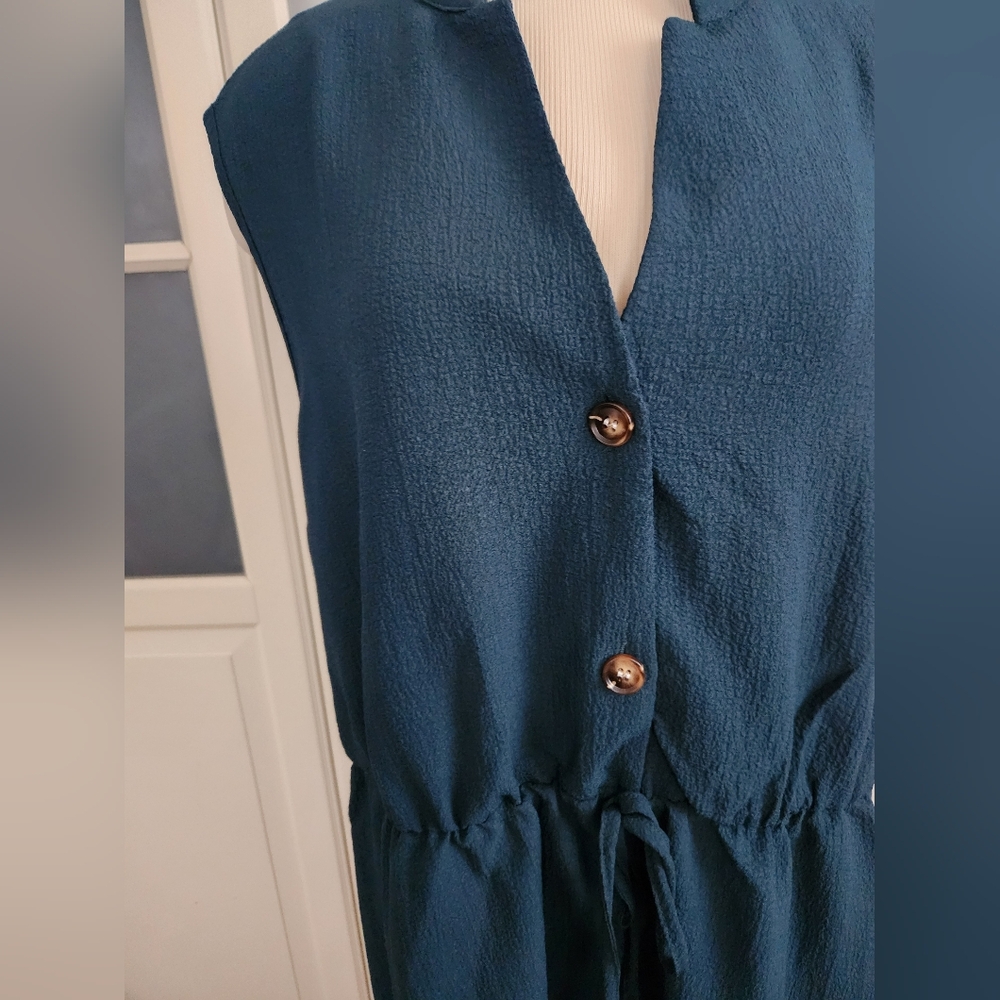 Teal Green Sleeveless Dress